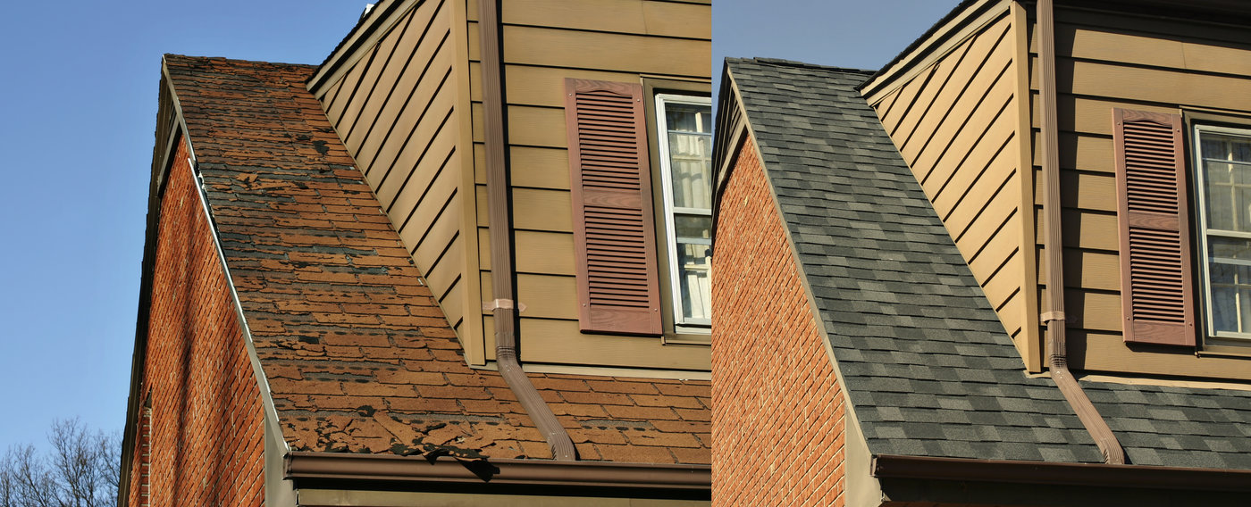 before and after roof repair